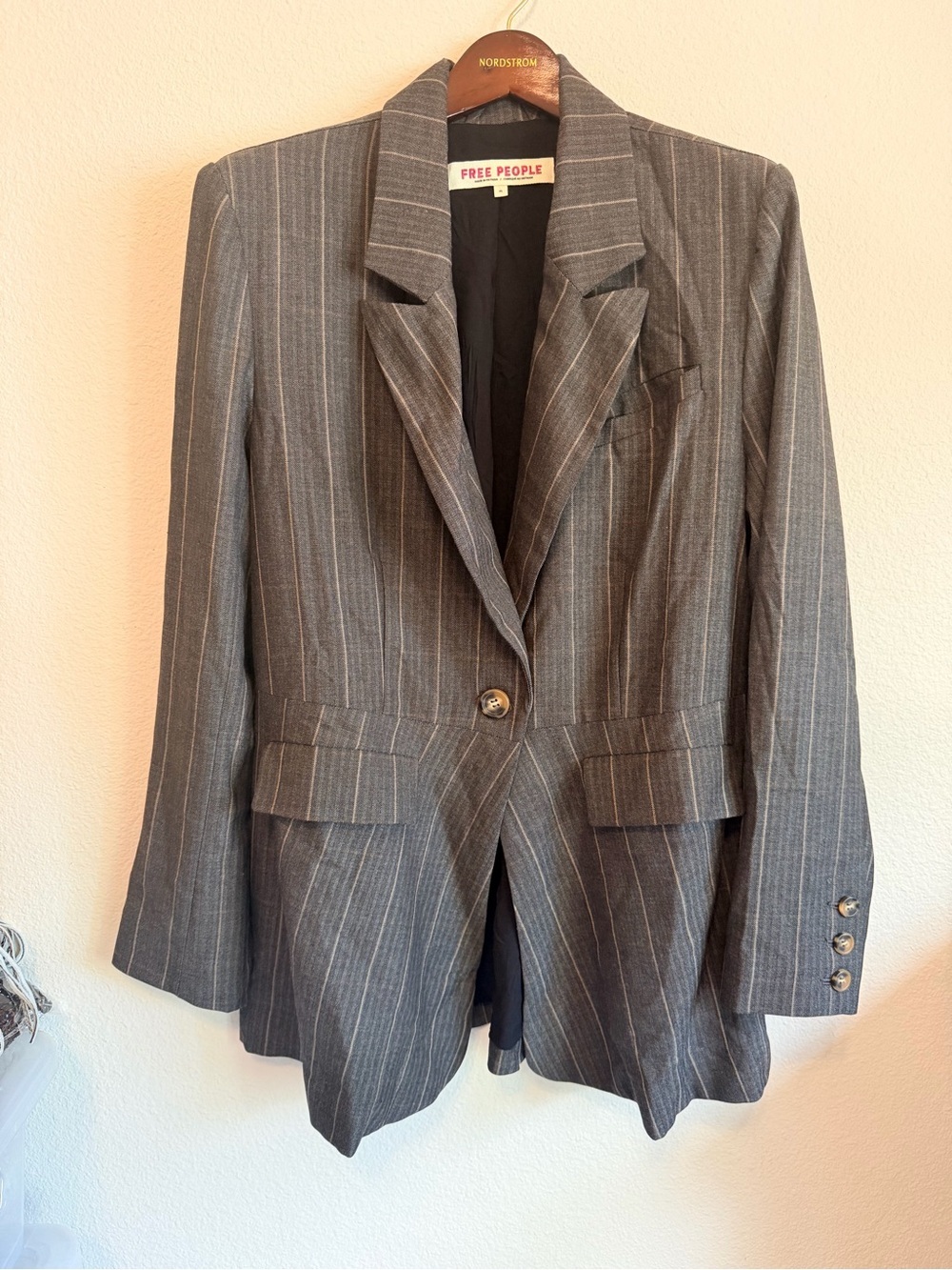Free People Charlotte Oversized Printed Blazer, size M - Picture 3 of 13